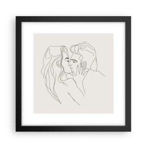 Affisch i svart ram - I kärlekens famn - 30x30 cm
