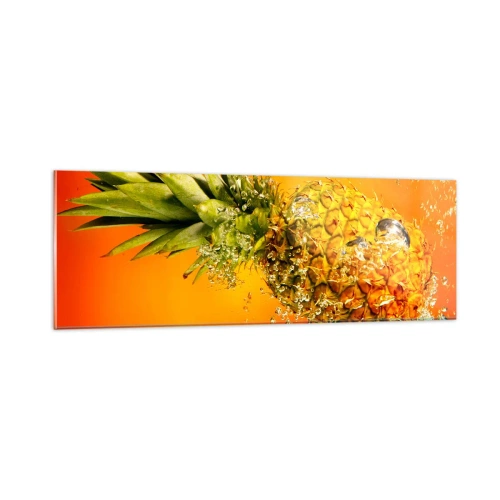 Glastavla - Bild på glas - Saftig tropisk fräschhet - 90x30 cm