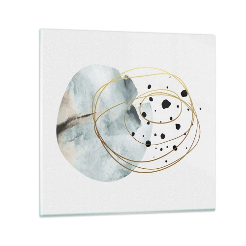 Glastavla - Bild på glas - I rummets famn - 50x50 cm
