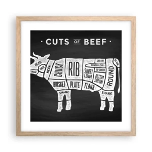 Affisch i ram av ljusek - Styckarens ABC - 40x40 cm