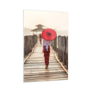 Glastavla - Bild på glas - På den gamla bron - 80x120 cm