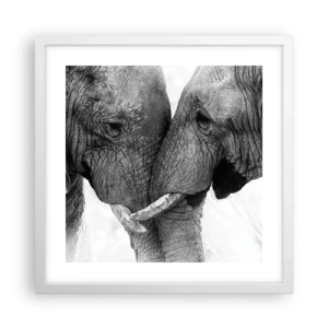 Affisch i vit ram - Hjärtlig bekännelse - 40x40 cm