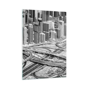 Glastavla - Bild på glas - Dubai - en omöjlig stad - 50x70 cm