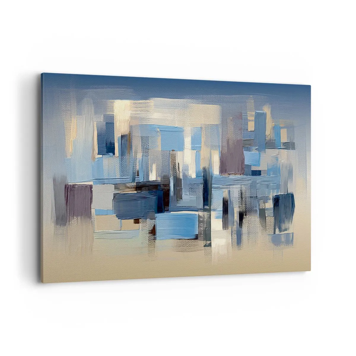 Canvastavla - Bild på duk - Blå konstruktion - 120x80 cm