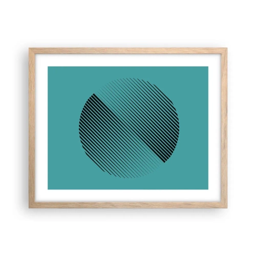 Affisch i ram av ljusek - Cirkeln - en geometrisk variation - 50x40 cm