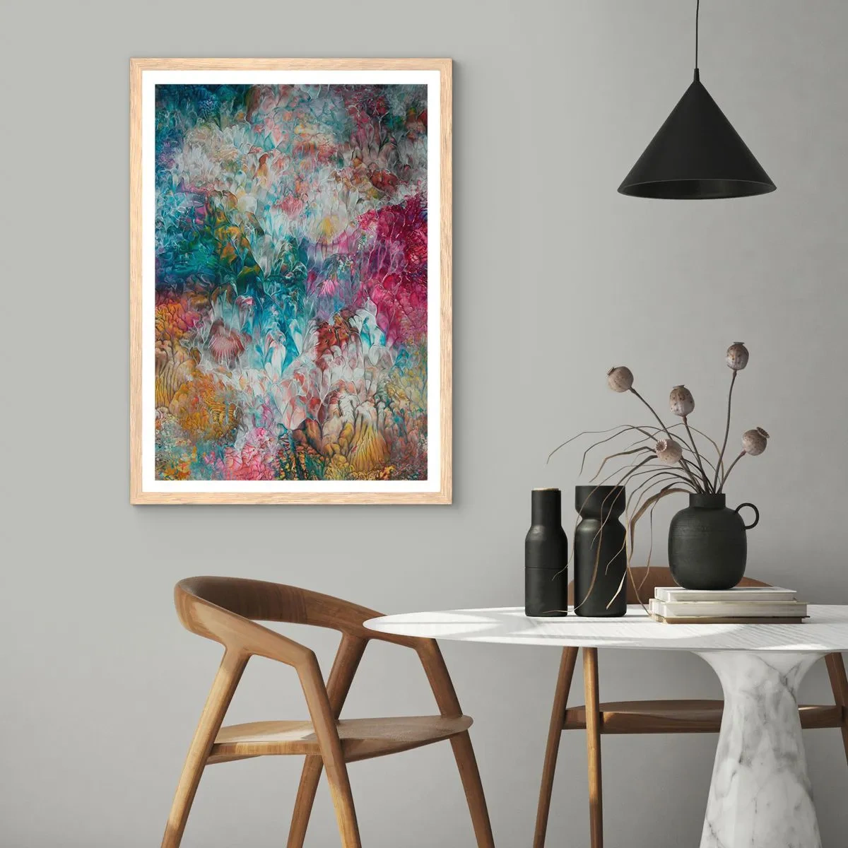 Affisch i ram av ljusek - I full blom - 50x70 cm