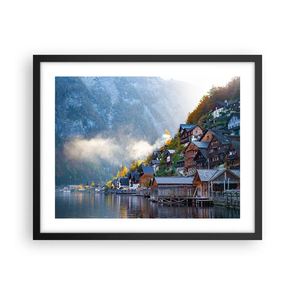 Affisch i svart ram - Alpina klimat - 50x40 cm