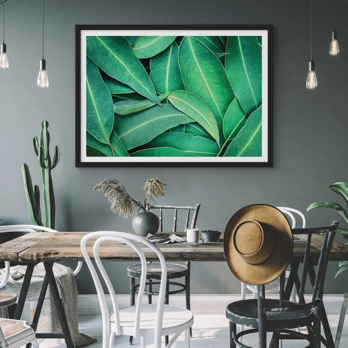 Affisch i svart ram - Saftiga och fräscha - 70x50 cm