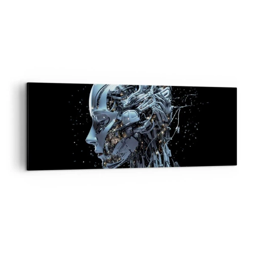 Canvastavla - Bild på duk - Teknik är en kvinna - 140x50 cm