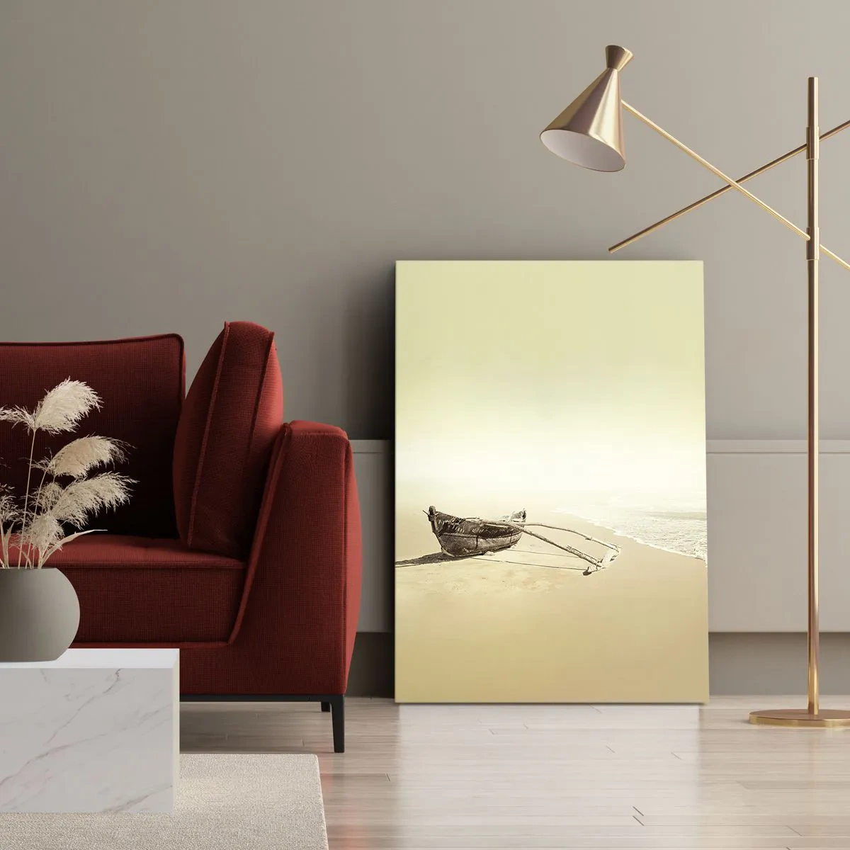 Canvastavla - Bild på duk - Minne från sydliga hav - 55x100 cm