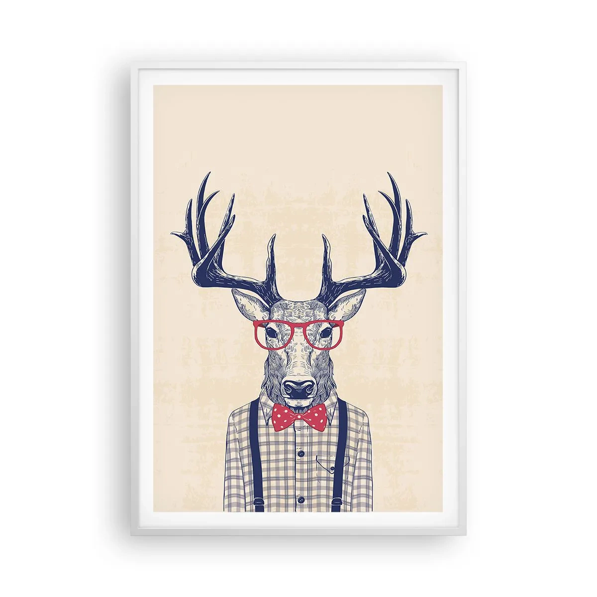 Affisch i vit ram - Rolig extravagans - 70x100 cm