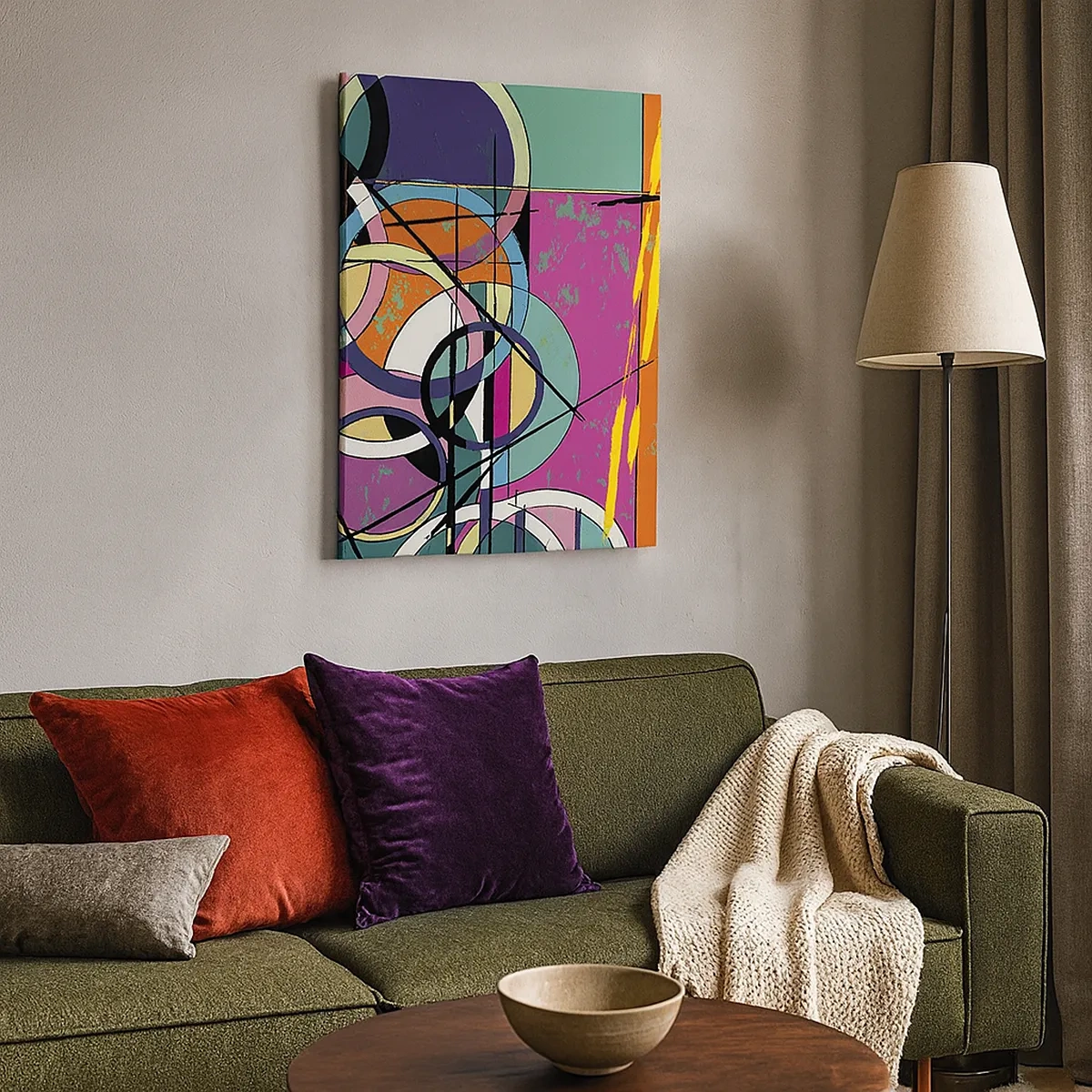 Canvastavla - Bild på duk - Hjul efter hjul - 50x70 cm