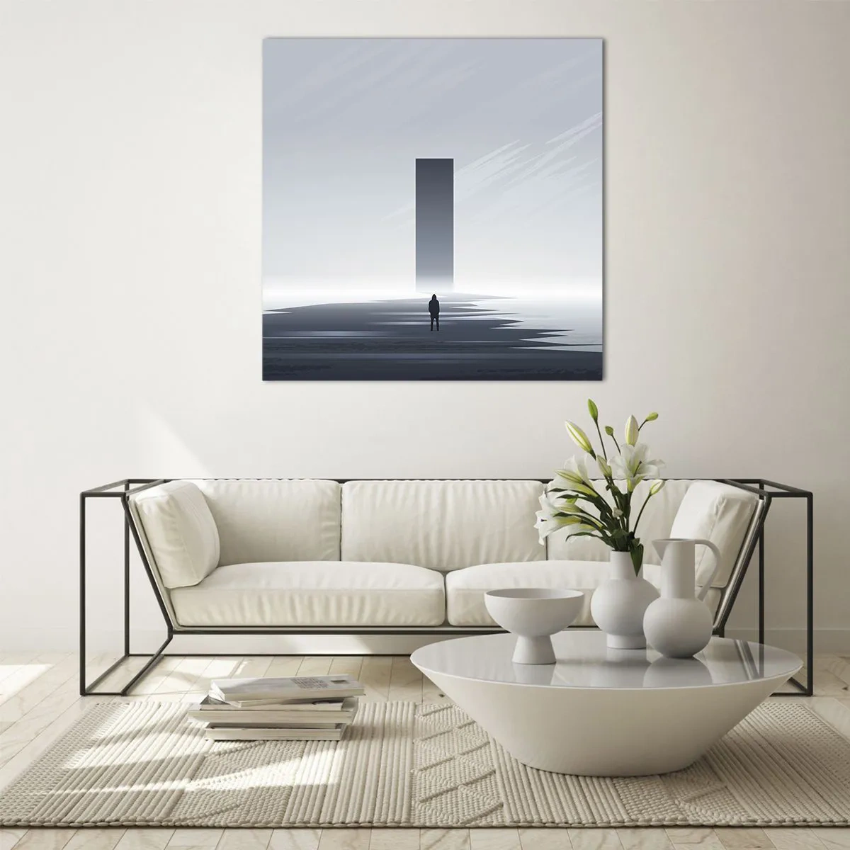 Glastavla - Bild på glas - Möjlighet eller hot? - 50x50 cm