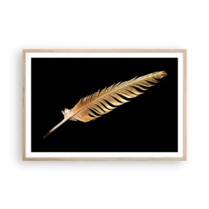 Affisch i ram av ljusek - Fjäder... - 91x61 cm