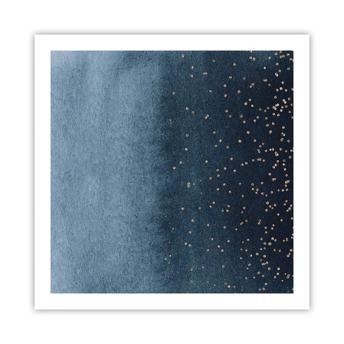 Affisch - Komposition – blåa faser - 60x60 cm