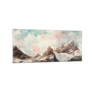 Glastavla - Bild på glas - Steniga blad - 120x50 cm