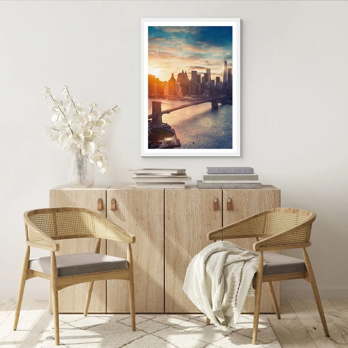 Affisch i vit ram - Västkulturens monument - 40x50 cm