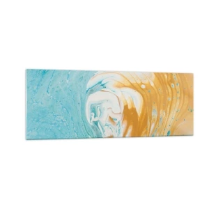 Glastavla - Bild på glas - Pastellfärgad virvel - 140x50 cm