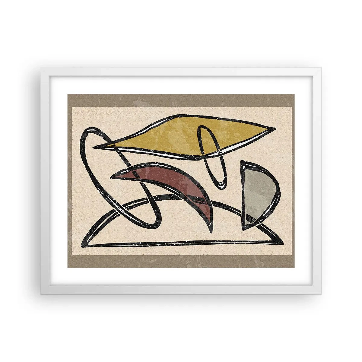 Affisch i vit ram - Vertikaler och nivåer - 50x40 cm