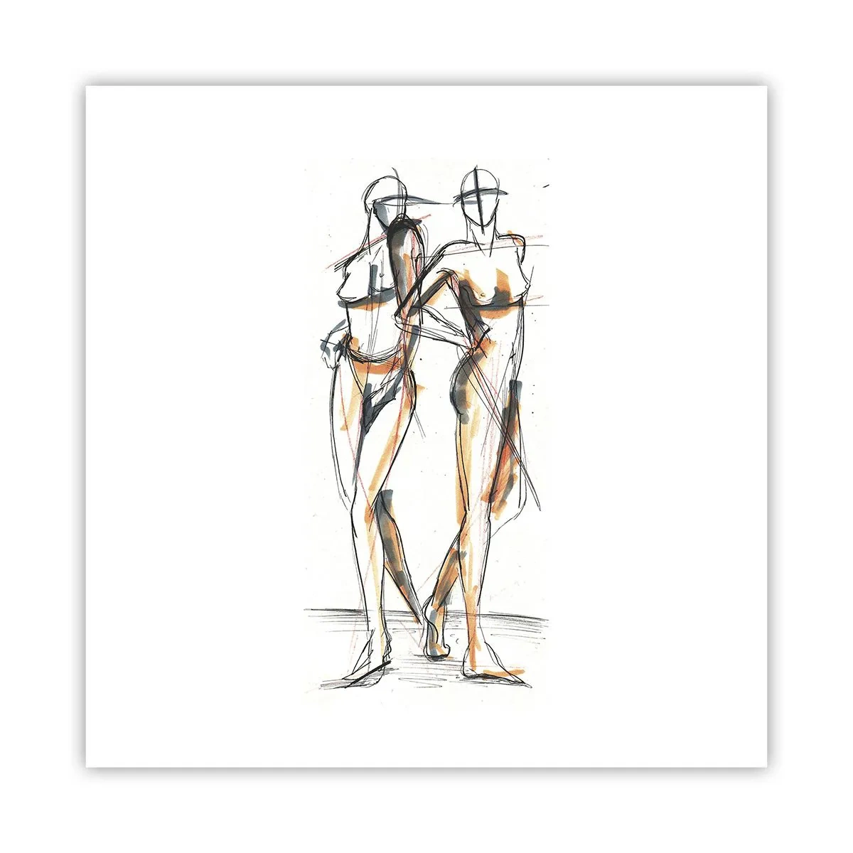 Affisch - Charmens studie - 60x60 cm