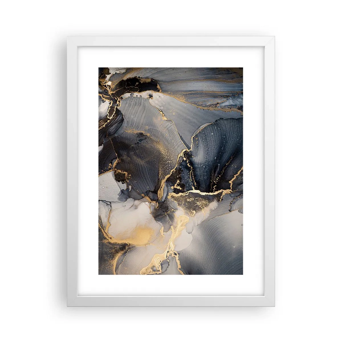 Affisch i vit ram - En stens liv - 30x40 cm
