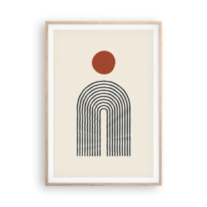 Affisch i ram av ljusek - Formernas och färgernas magnetism - 70x100 cm