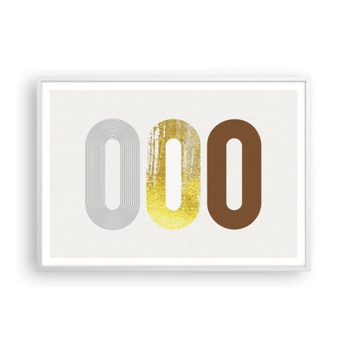 Affisch i vit ram - Ooo! - 100x70 cm