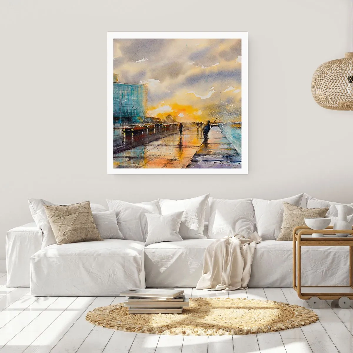 Affisch - Livet på stranden - 60x60 cm