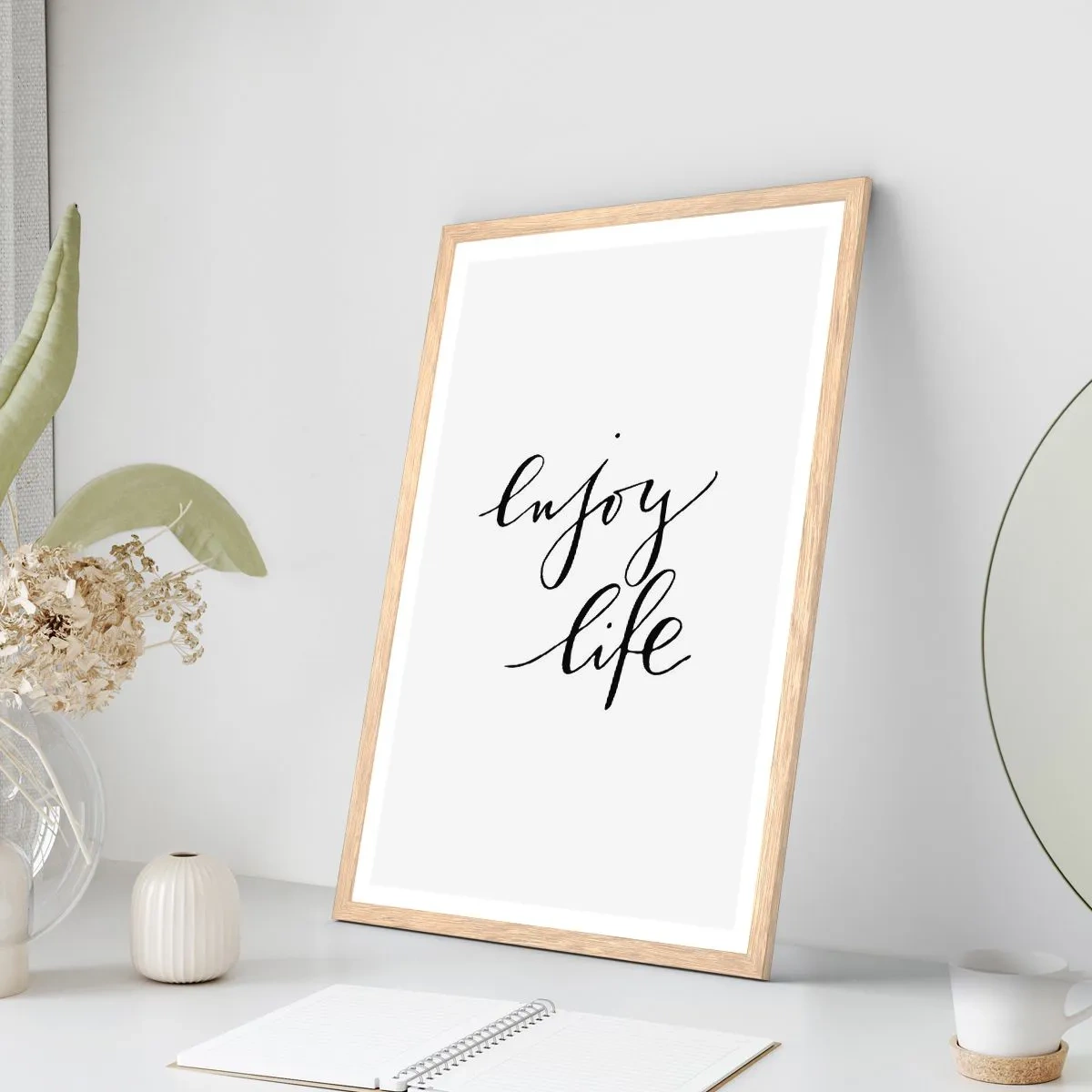 Affisch i ram av ljusek - Ingenting att tillägga… - 70x100 cm