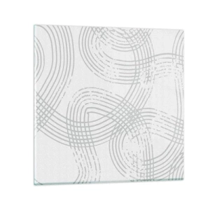 Glastavla - Bild på glas - Det finns ingen rak väg - 30x30 cm