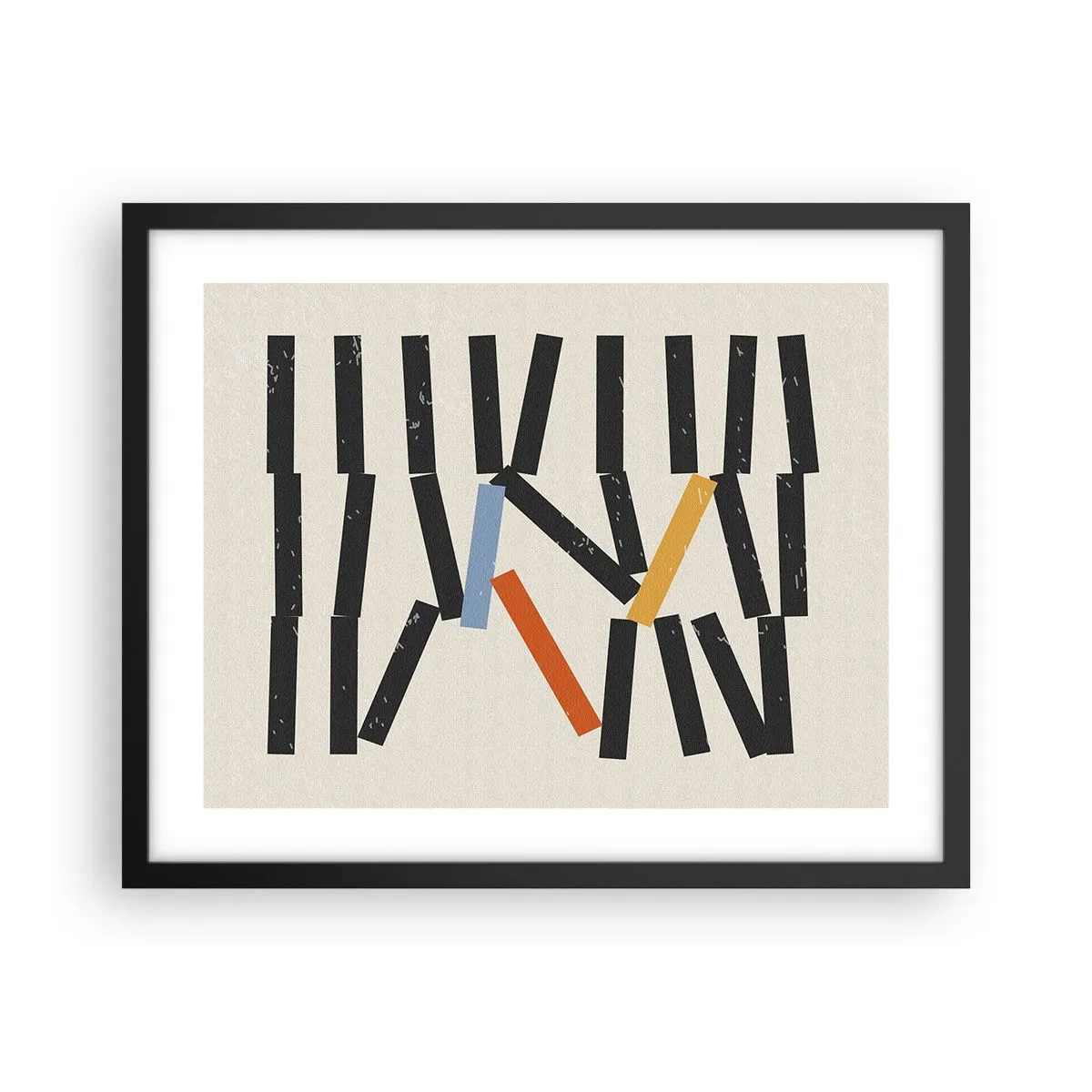 Affisch i svart ram - Domino - komposition - 50x40 cm