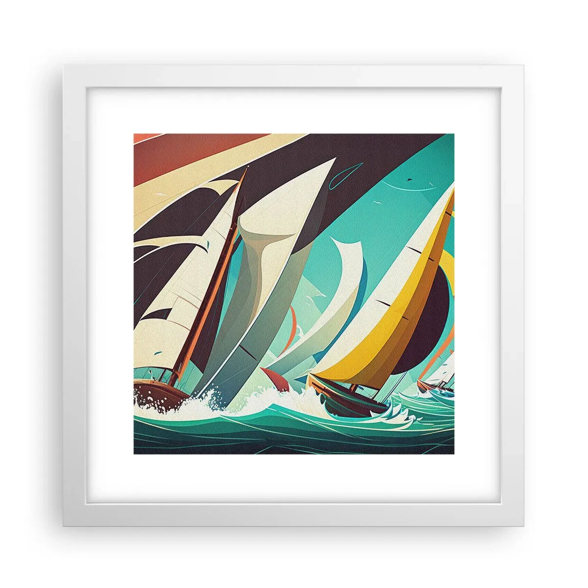 Affisch i vit ram - Icke rädda för elementen - 30x30 cm