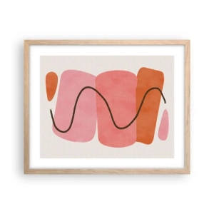 Affisch i ram av ljusek - Formernas mjuka rörelse - 50x40 cm