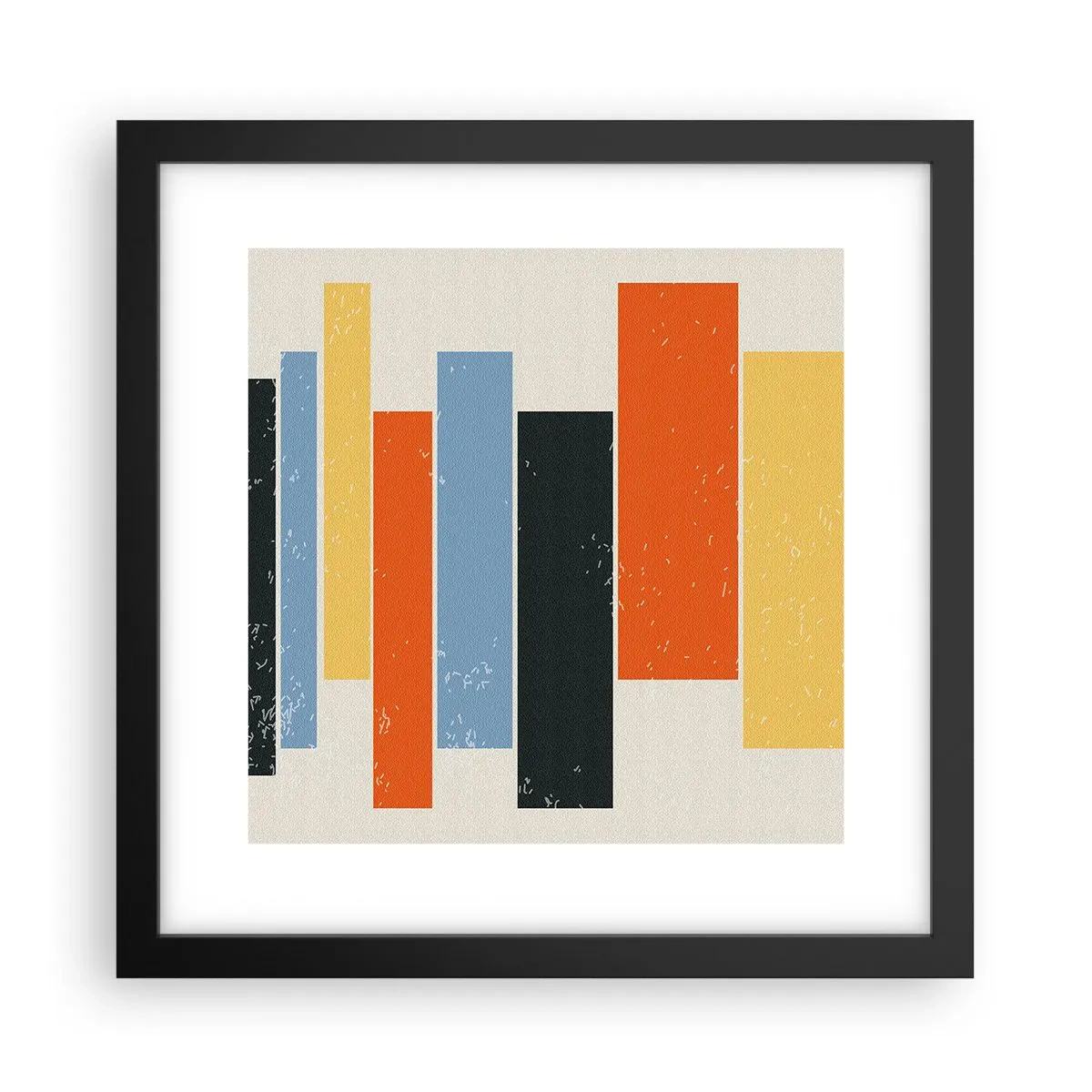 Affisch i svart ram - Inspelning av musik - 30x30 cm