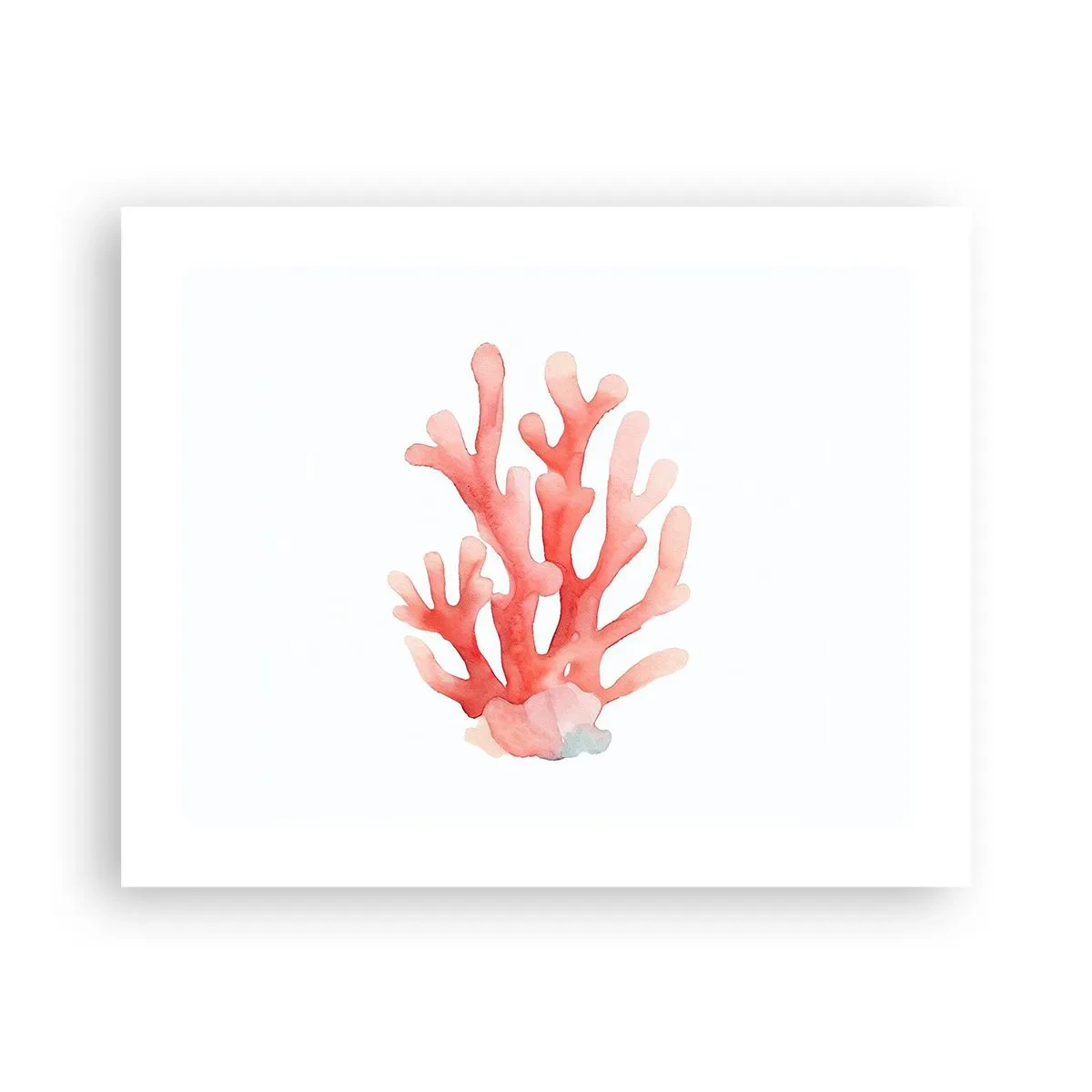 Affisch - Korallfärgad korall - 50x40 cm
