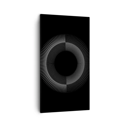 Canvastavla - Bild på duk - Svart sol - 45x80 cm