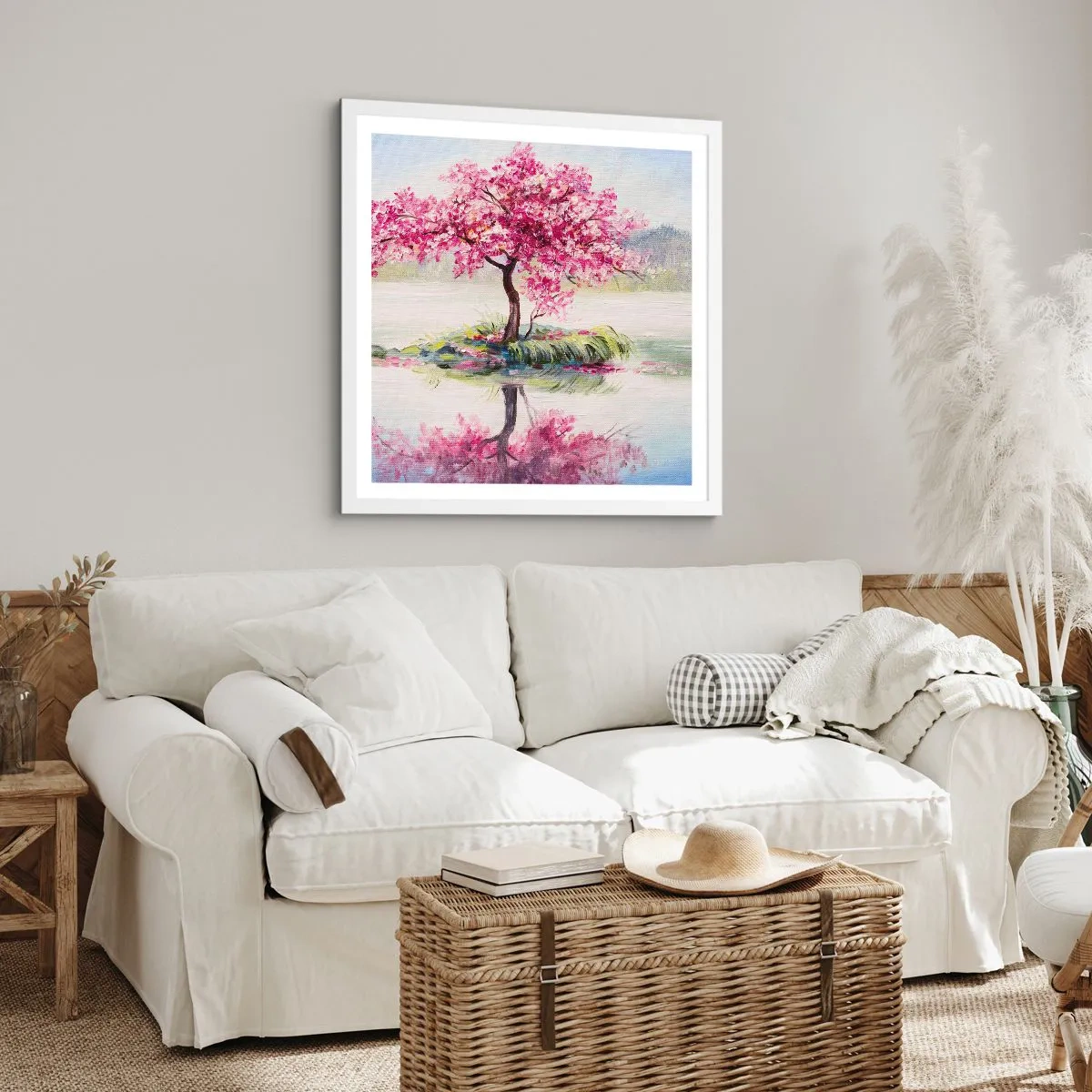 Affisch i vit ram - Vårens högtid - 60x60 cm