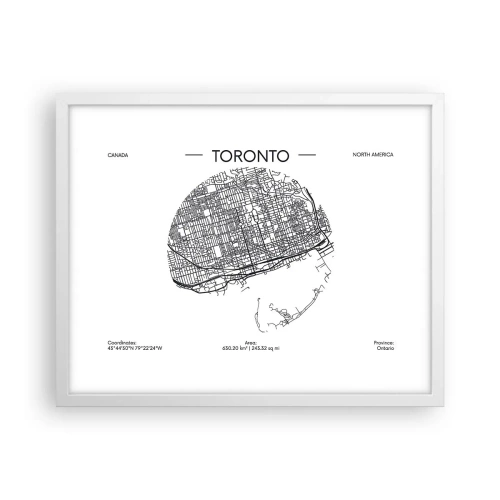 Affisch i vit ram - Torontos anatomi - 50x40 cm