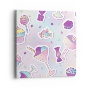 Canvastavla - Bild på duk - Skulle vilja ha födelsedag varje dag - 30x30 cm