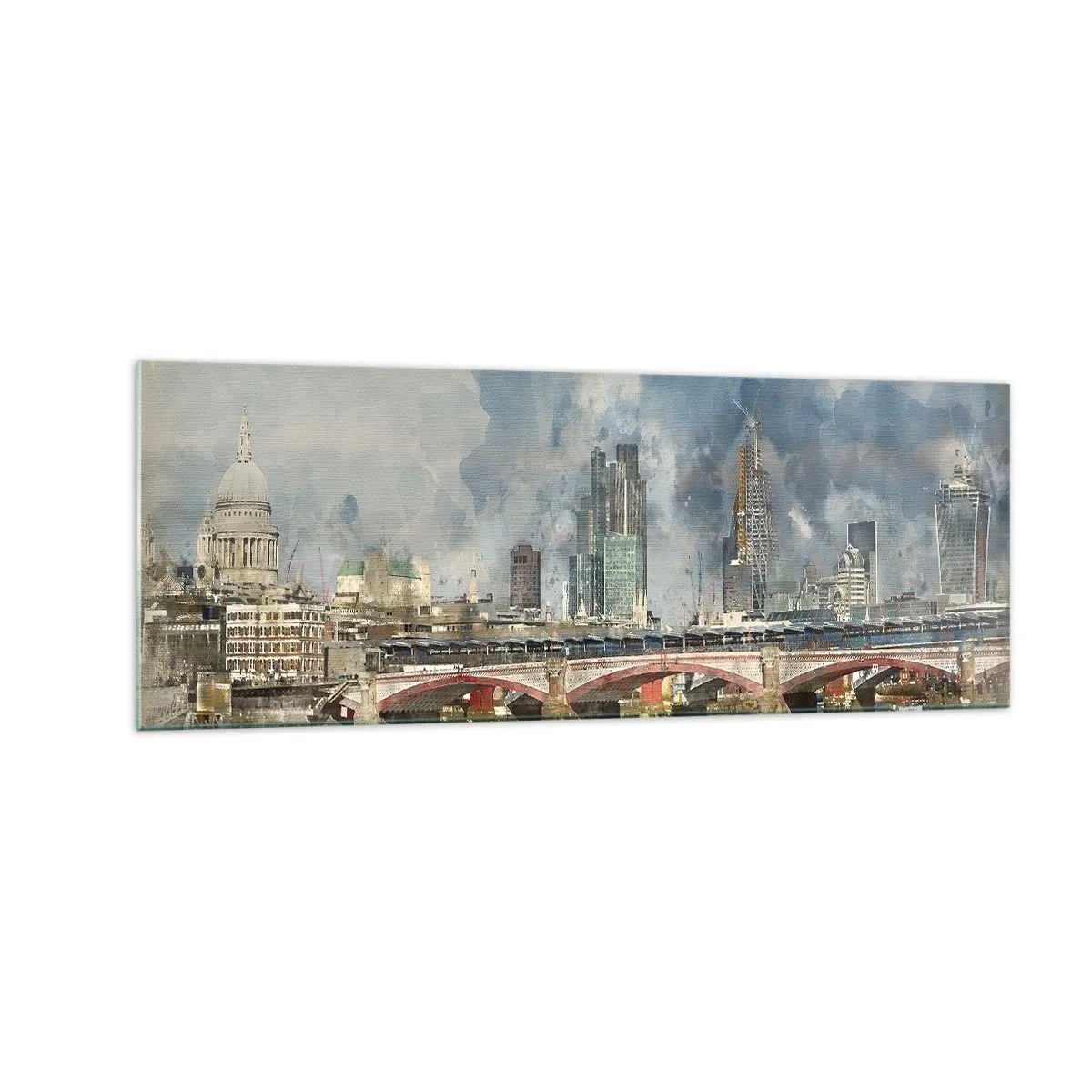 Glastavla - Bild på glas - London i hela sin prakt - 140x50 cm