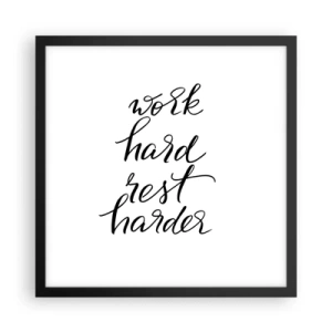 Affisch i svart ram - Livsbalans - 40x40 cm