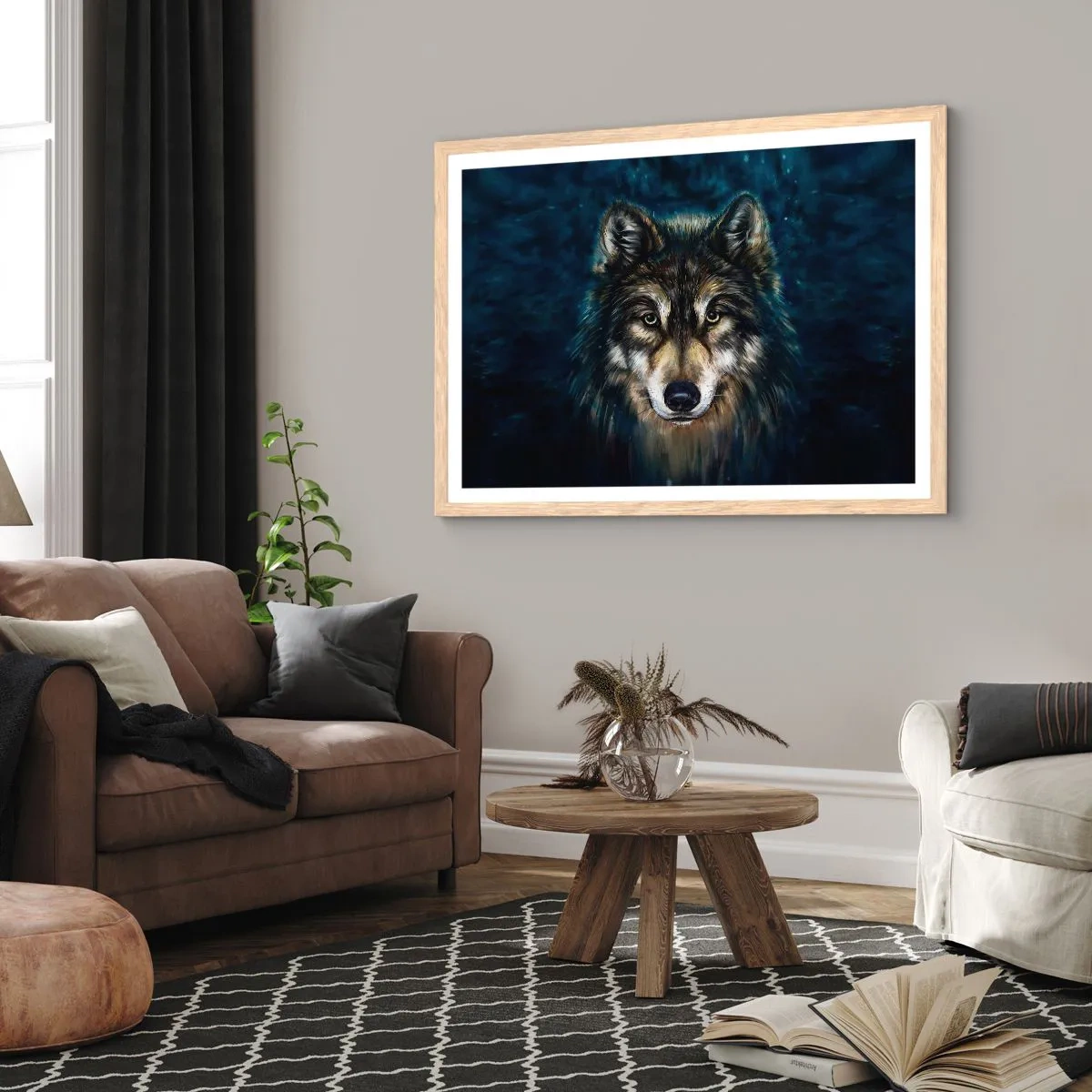 Affisch i ram av ljusek - Alfa? Och omega - 100x70 cm