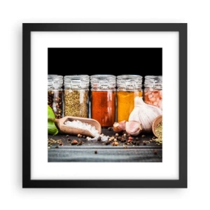 Affisch i svart ram - Så att livet har smak - 30x30 cm