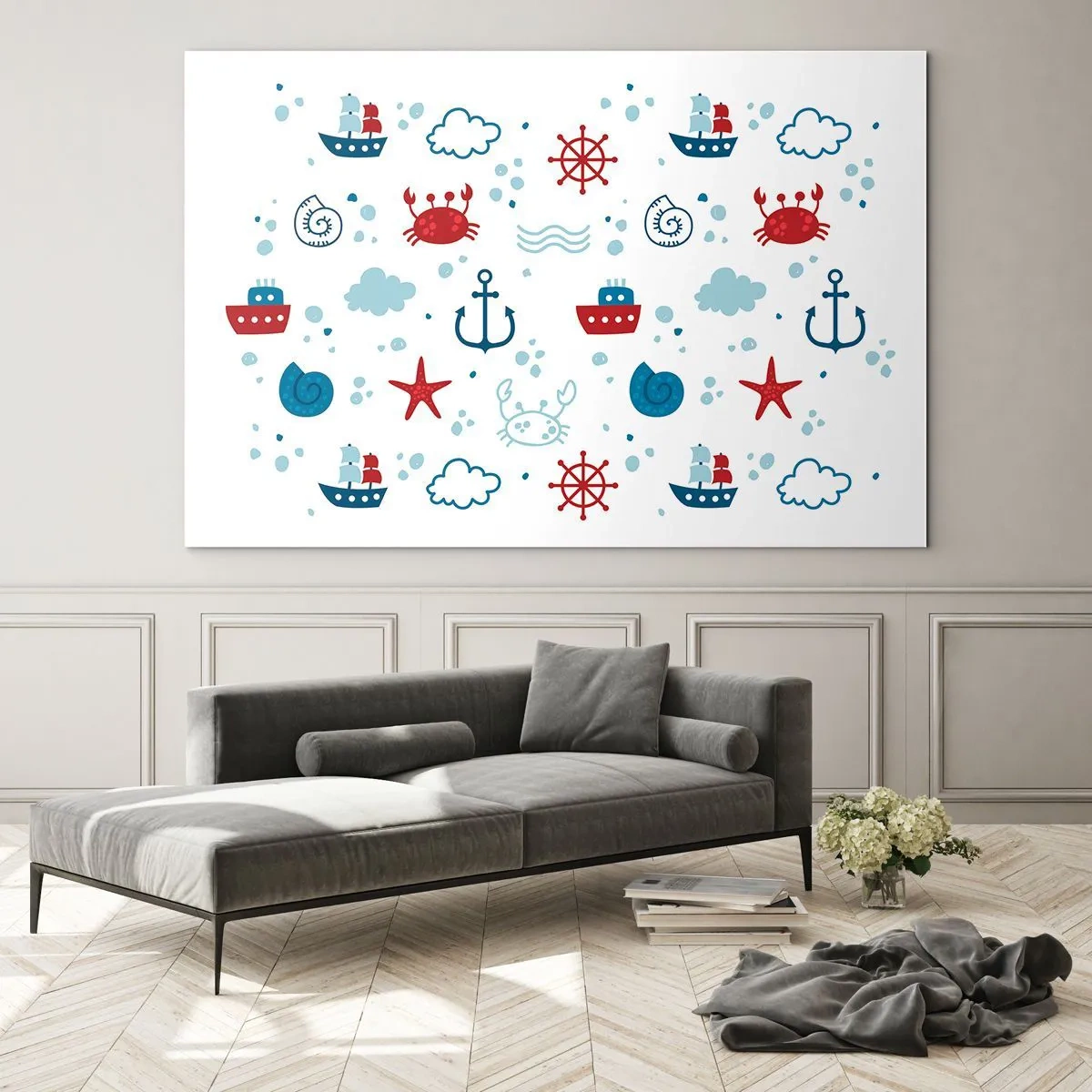 Glastavla - Bild på glas - Marin saga - 120x80 cm