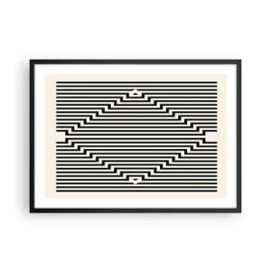 Affisch i svart ram - Geometrisk illusion - 70x50 cm