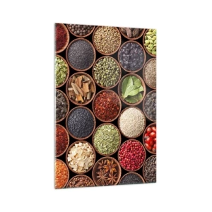 Glastavla - Bild på glas - Världens alla smaker - 70x100 cm