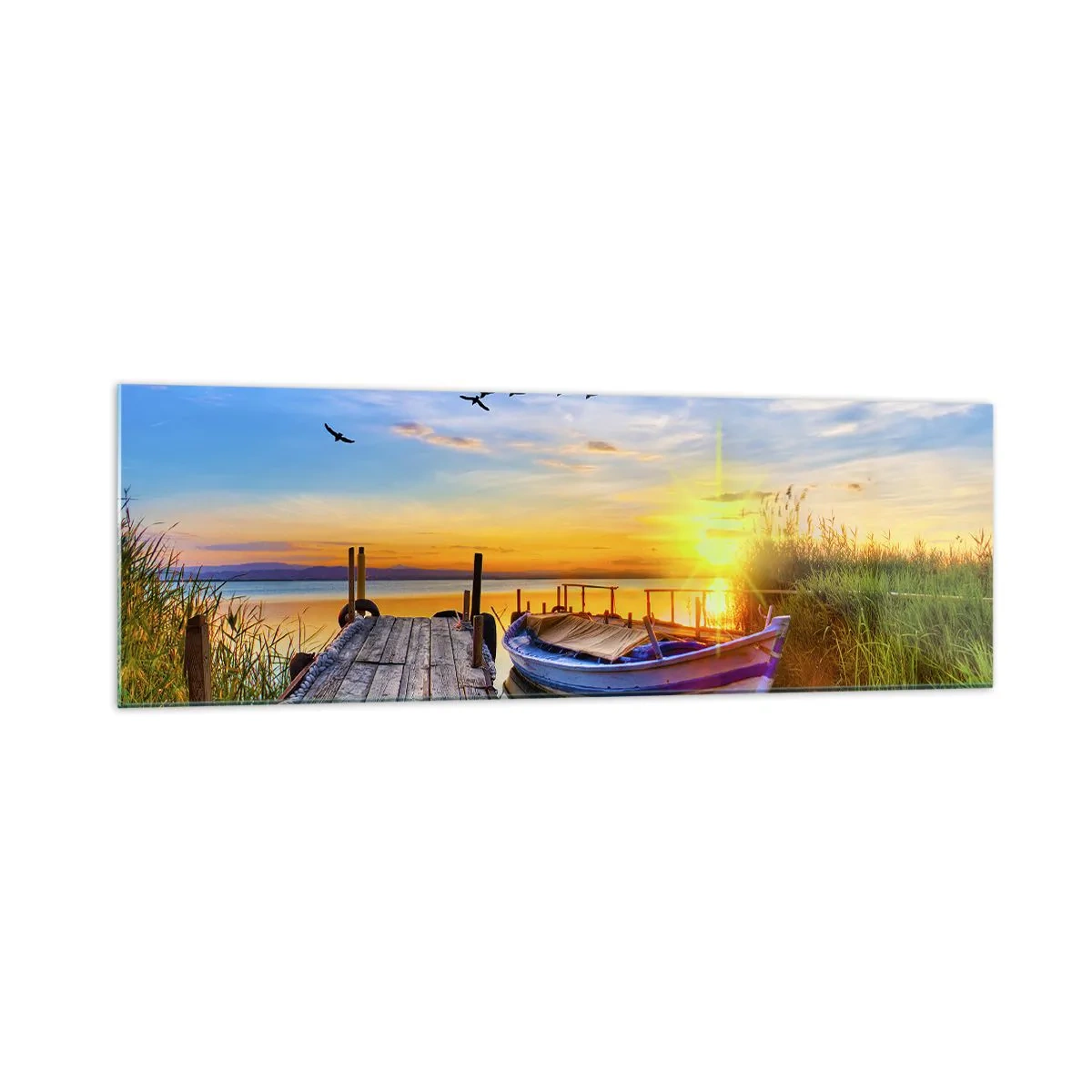 Glastavla - Bild på glas - Adjö, vi ses imorgon - 160x50 cm