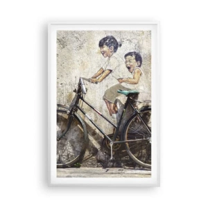 Affisch i vit ram - Sant eller falskt? - 61x91 cm