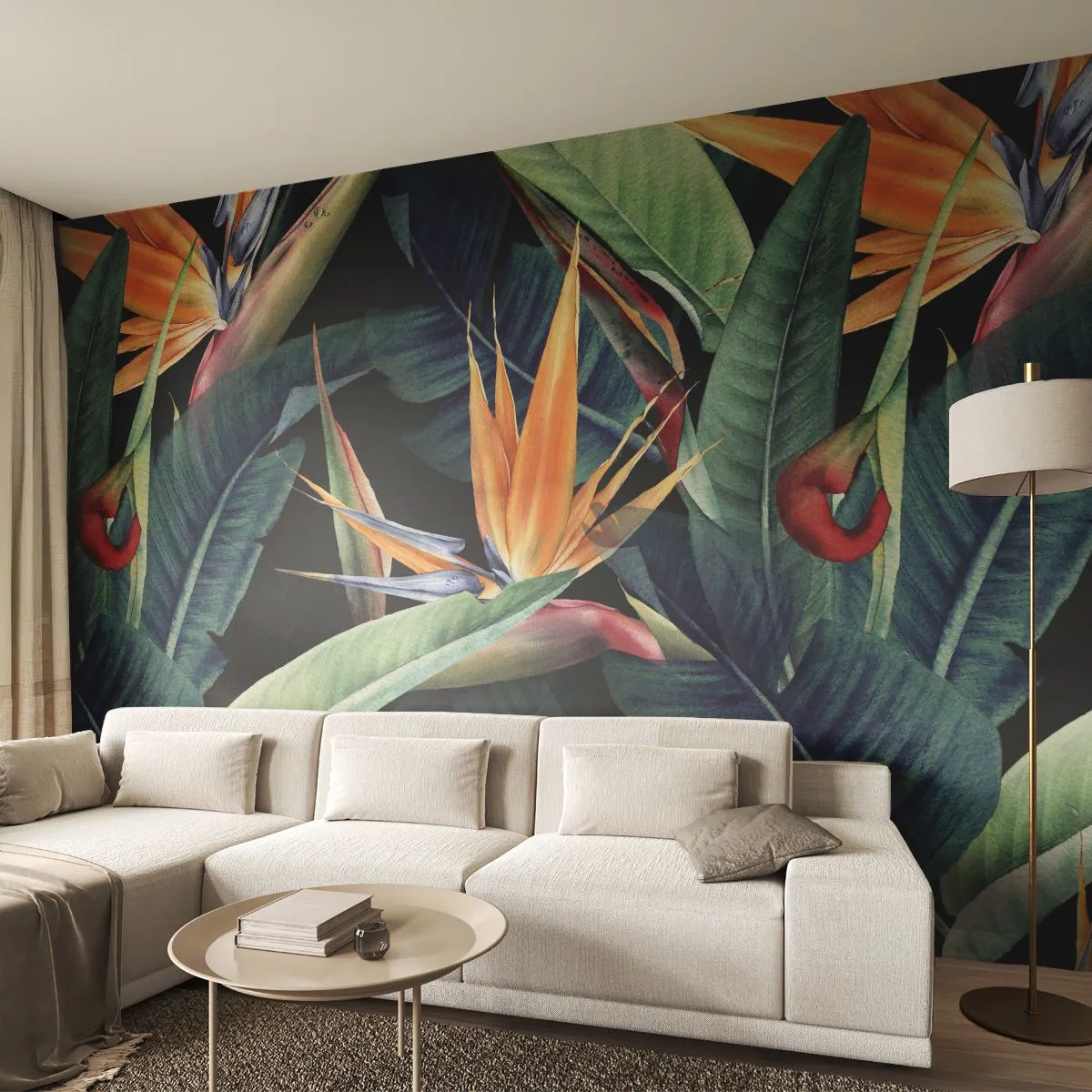Fototapet Standard Eco - Tropikens brinnande blommor - Strelitzia Royal, Blomma, Afrika - 350x256 cm