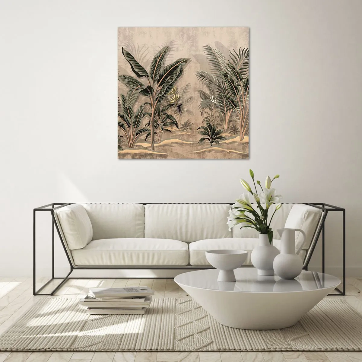 Glastavla - Bild på glas - Bild i kolonial stil - 30x30 cm